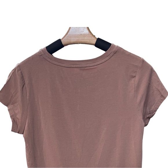 New Calvin Klein Rosewood Logo Tee Iridescent Glitter Script Soft Stretch Sze M - Picture 7 of 13